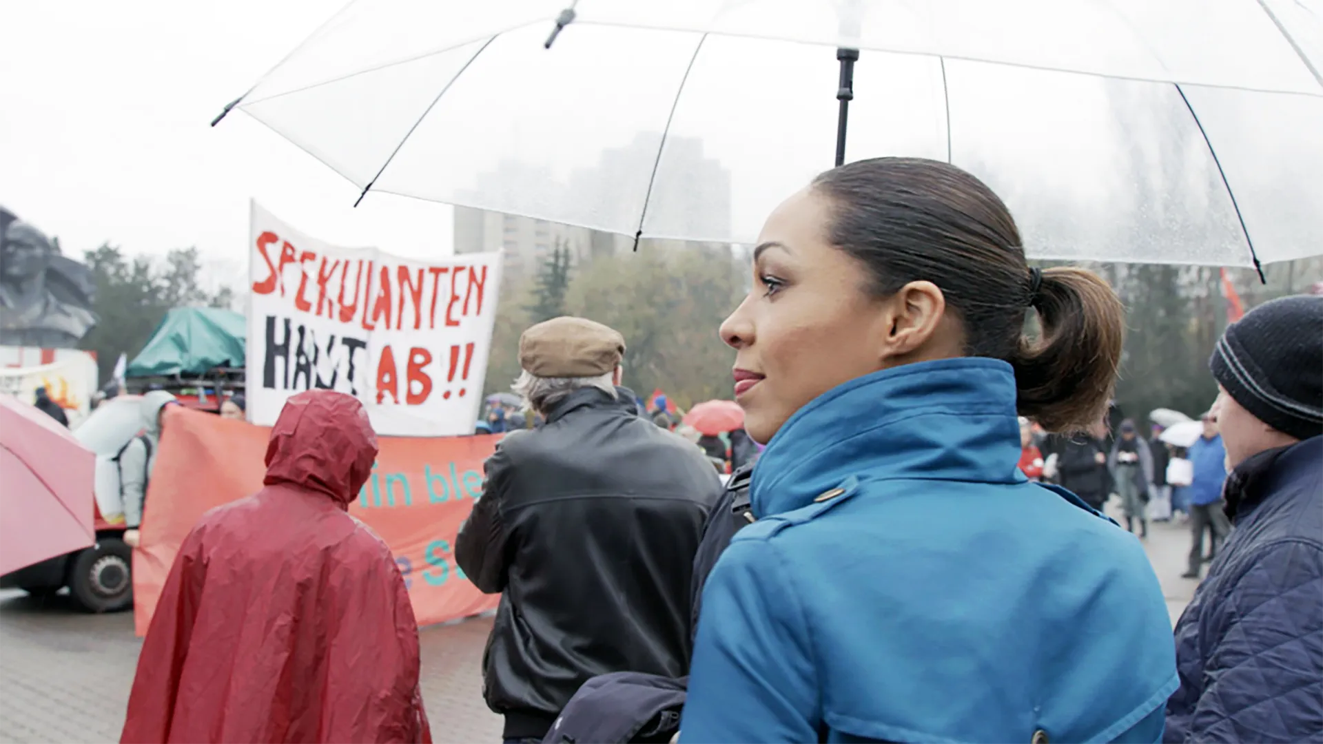 Jana Pareigis bei der Mietendemo in Berlin